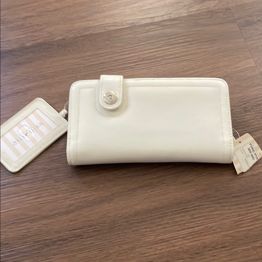White Stag Card Wallet Separate Attached Card Holder NWT